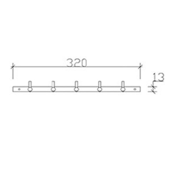 Κρεμάστρα με 5 άγκιστρα χρωμέ Prima 74305